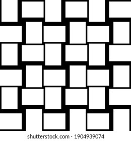 Textura en blanco y negro. Resumen de un patrón geométrico sin fisuras.