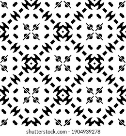 Black and white texture. Abstract seamless geometric pattern.