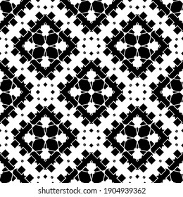Black and white texture. Abstract seamless geometric pattern.