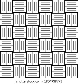 
Schwarz-Weiß-Textur. Abstraktes, nahtloses geometrisches Muster.