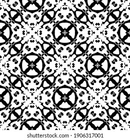 Schwarz-Weiß-Textur. Abstraktes, nahtloses geometrisches Muster.