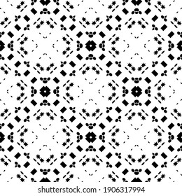 Black and white texture. Abstract seamless geometric pattern.