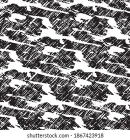 Black and white texture, background. Abstract, dirty design vector.