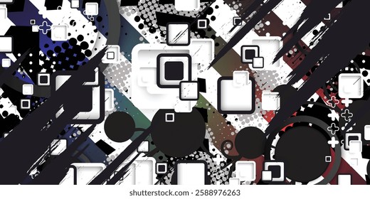 Black and white texture background design, abstract, vector, halftone, eps 10.