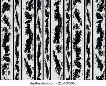 Black and white texture of birch trunks. Vector illustration of a birch tree