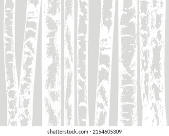 Black And White Texture Of Birch Trunks. Vector Illustration Of A Birch Tree