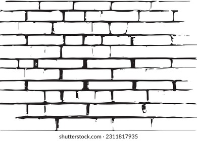 black and white texture of bricks and wall