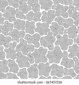 black and white texture chaotic seamless pattern with thin lines
