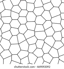 Black and white texture of cracked ground. Vector illustration