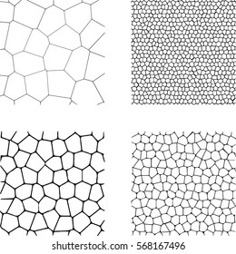 Black and white texture of cracked ground. Vector illustration