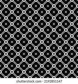 Black White Texture Cross Square Chain Shape Interior Design Fashion Fabric Textile Tiles Clothes Decorative Elements Laminates Wallpaper Background Banner Backdrop Carpet Geometrical Pattern