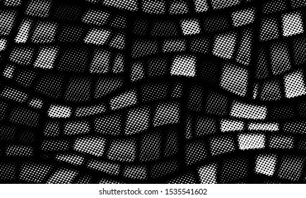 Black and white texture with dotted pattern background on abstract vector. - Vector