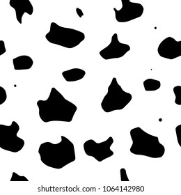 Black and white texture with the effect of animal skins. Monochrome vector illustration with spots