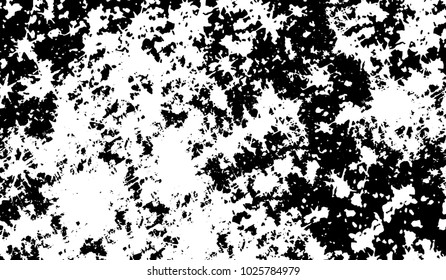 Black and white texture of grunge. Abstract vector monochrome background of dots, lines, dust, spots, chips