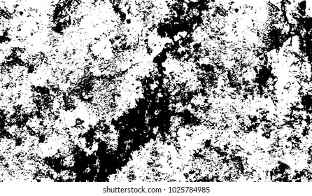 Black and white texture of grunge. Abstract vector monochrome background of dots, lines, dust, spots, chips