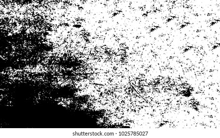Black and white texture of grunge. Abstract vector monochrome background of dots, lines, dust, spots, chips