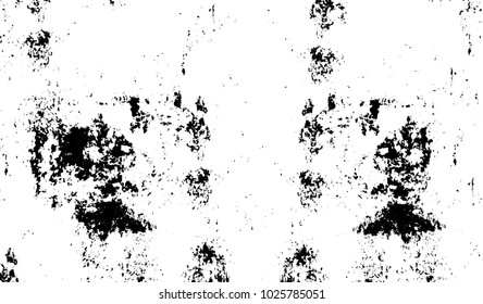 Black and white texture of grunge. Abstract vector monochrome background of dots, lines, dust, spots, chips
