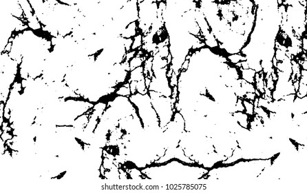 Black and white texture of grunge. Abstract vector monochrome background of dots, lines, dust, spots, chips