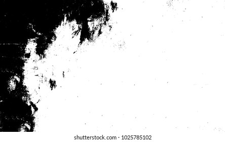 Black and white texture of grunge. Abstract vector monochrome background of dots, lines, dust, spots, chips