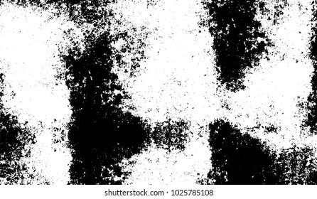 Black and white texture of grunge. Abstract vector monochrome background of dots, lines, dust, spots, chips
