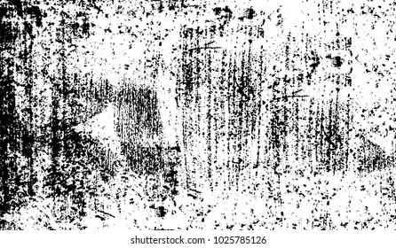 Black and white texture of grunge. Abstract vector monochrome background of dots, lines, dust, spots, chips