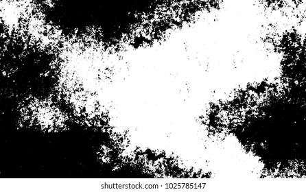 Black and white texture of grunge. Abstract vector monochrome background of dots, lines, dust, spots, chips
