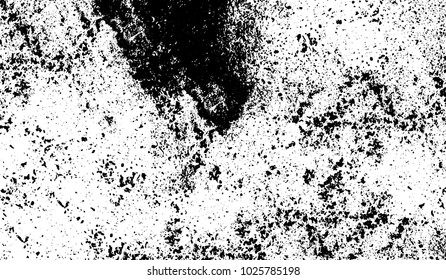 Black and white texture of grunge. Abstract vector monochrome background of dots, lines, dust, spots, chips