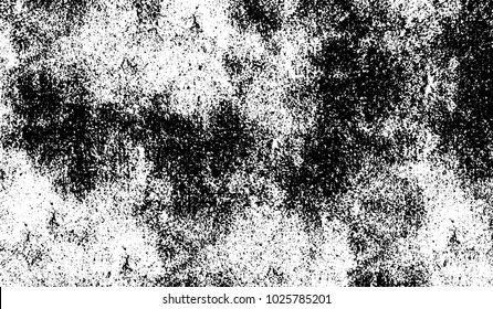 Black and white texture of grunge. Abstract vector monochrome background of dots, lines, dust, spots, chips