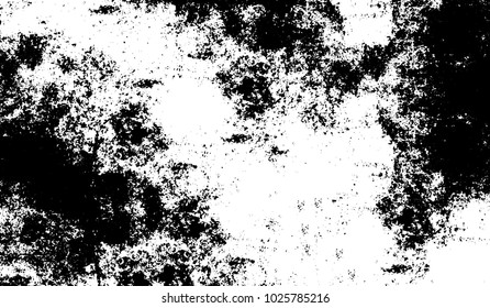 Black and white texture of grunge. Abstract vector monochrome background of dots, lines, dust, spots, chips