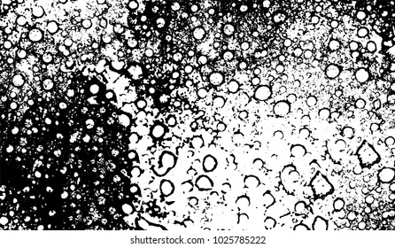 Black and white texture of grunge. Abstract vector monochrome background of dots, lines, dust, spots, chips