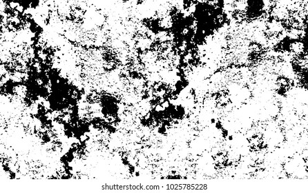 Black and white texture of grunge. Abstract vector monochrome background of dots, lines, dust, spots, chips