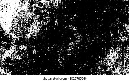 Black and white texture of grunge. Abstract vector monochrome background of dots, lines, dust, spots, chips