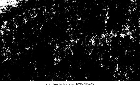 Black and white texture of grunge. Abstract vector monochrome background of dots, lines, dust, spots, chips