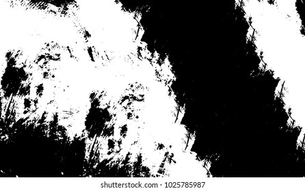 Black and white texture of grunge. Abstract vector monochrome background of dots, lines, dust, spots, chips