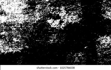 Black and white texture of grunge. Abstract vector monochrome background of dots, lines, dust, spots, chips