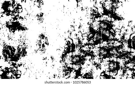 Black and white texture of grunge. Abstract vector monochrome background of dots, lines, dust, spots, chips