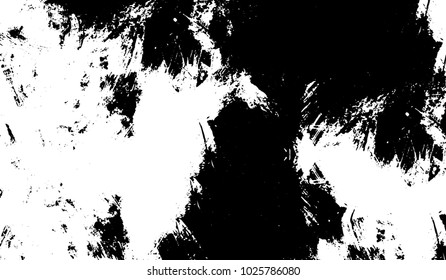 Black and white texture of grunge. Abstract vector monochrome background of dots, lines, dust, spots, chips