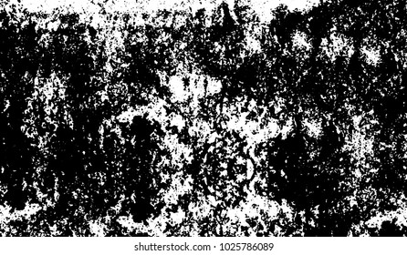 Black and white texture of grunge. Abstract vector monochrome background of dots, lines, dust, spots, chips