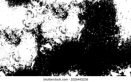 Black and white texture of grunge. Abstract vector monochrome background of dots, lines, dust, spots, chips