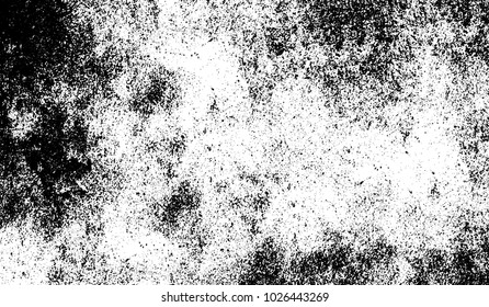 Black and white texture of grunge. Abstract vector monochrome background of dots, lines, dust, spots, chips