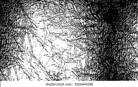Black and white texture of grunge. Abstract vector monochrome background of dots, lines, dust, spots, chips