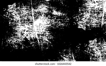 Black and white texture of grunge. Abstract vector monochrome background of dots, lines, dust, spots, chips
