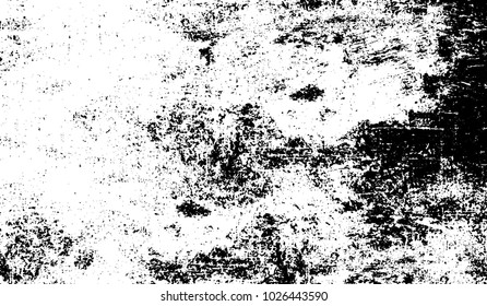 Black and white texture of grunge. Abstract vector monochrome background of dots, lines, dust, spots, chips