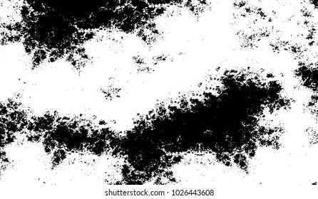 Black and white texture of grunge. Abstract vector monochrome background of dots, lines, dust, spots, chips
