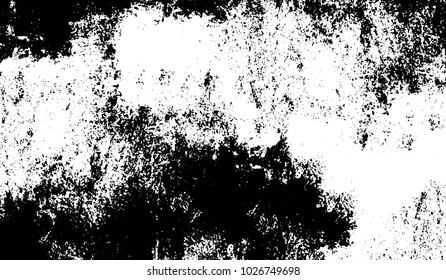 Black and white texture of grunge. Abstract vector monochrome background of dots, lines, dust, spots, chips