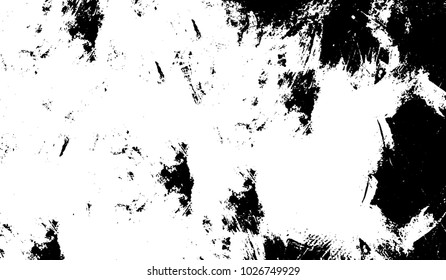 Black and white texture of grunge. Abstract vector monochrome background of dots, lines, dust, spots, chips