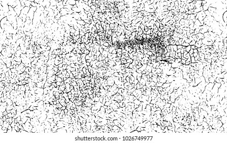 Black and white texture of grunge. Abstract vector monochrome background of dots, lines, dust, spots, chips