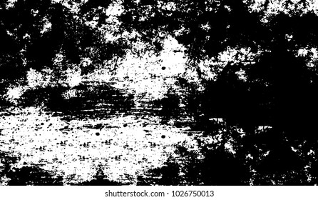 Black and white texture of grunge. Abstract vector monochrome background of dots, lines, dust, spots, chips