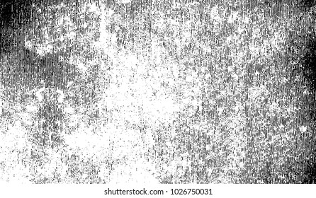 Black and white texture of grunge. Abstract vector monochrome background of dots, lines, dust, spots, chips