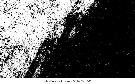 Black and white texture of grunge. Abstract vector monochrome background of dots, lines, dust, spots, chips